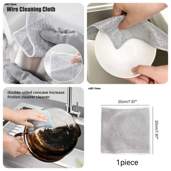 Grey Wire Cleaning Cloth