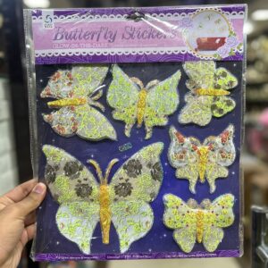 Glowing Butterfly Sticker  Pack Of 6 Pcs