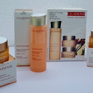 ch CLARINS PARIS 3in1 Set Day Cream & Night Cream & Firming Treatment Essence Extra - Firming Ritual Visibly Firm , Lift & Regenerate Essence de Jeunesse Raffermissante Firming Treatment Essence Wrinkle Control , Firming Day Silky Cream Wrinkle Control , Regenerating Night Silky Cream ALL SKIN TYPES 50ML Original Made In France Barcode scan Out Class Quality Guaranteed Results 03 Piece SET Most Demanding Item