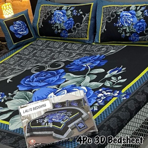 4Pc 3D Panel Bedsheet🔥