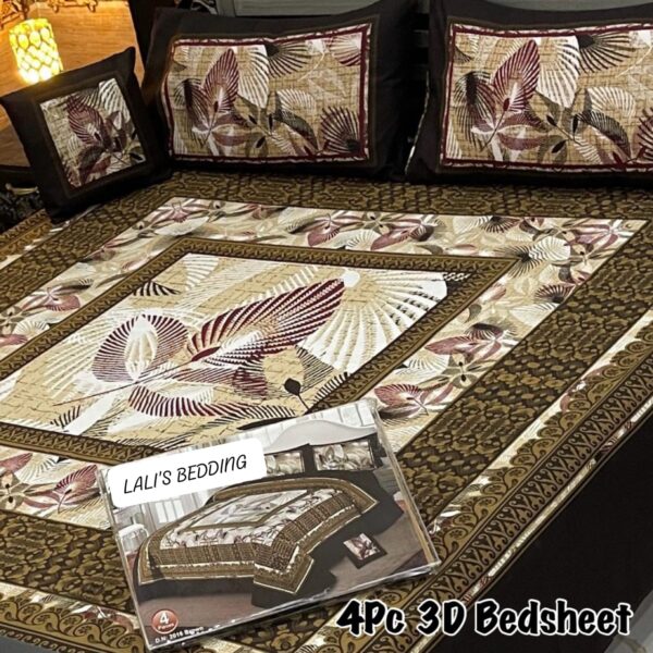 4Pc 3D Panel Bedsheet🔥