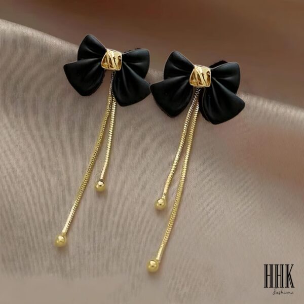 Beautiful Bow Front Back Earings